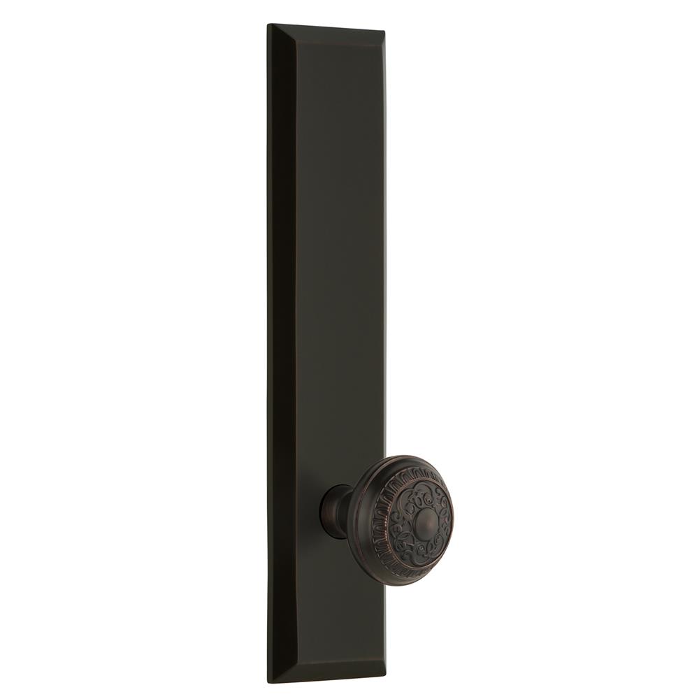 Grandeur by Nostalgic Warehouse FAVWIN Fifth Avenue Tall Plate Dummy with Windsor Knob in Timeless Bronze